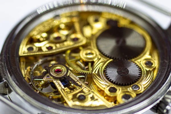 Stary Mechanizm Zegara Chronografu — Zdjęcie stockowe