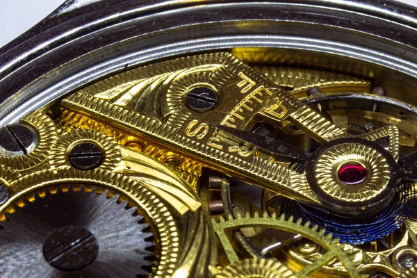 Vieille Horloge Vieux Mécanisme Chronographe Horloge — Photo