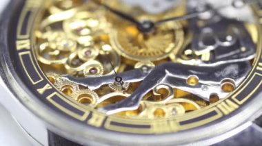 Eski saat eski kronograf saat mekanizması çalışan saat el