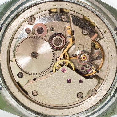 Eski saat eski kronograf saat mekanizması donanımı