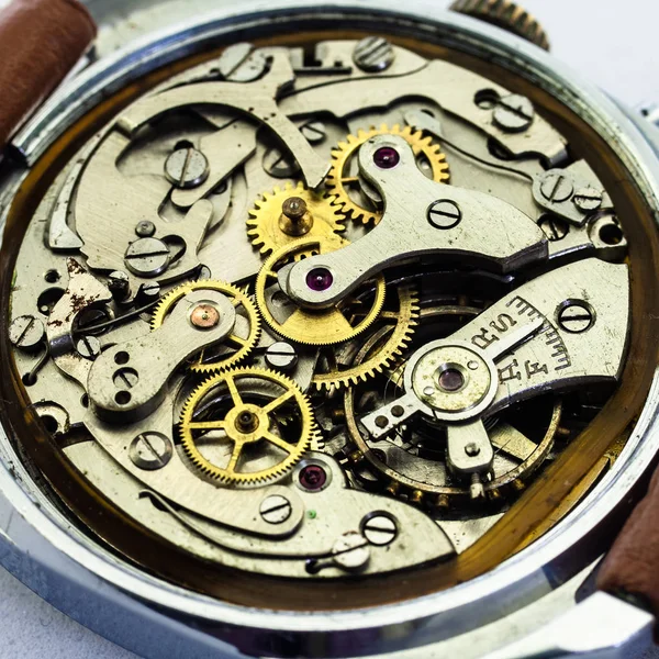 오래 된 시계 시계 시계 시계 작동 장치 스톡 사진