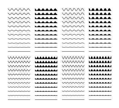 Beyaz arkaplanda soyut bir dalga oluşturuldu. Dekorasyon elemanı. Geometrik tasarım. Vektör illüstrasyon okyanusu. Vektör çizgisi tasarımı. Vektör ses dalgası. Vektör grafik kümesi.