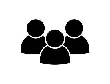 İnsanlar izole edilmiş vektör elementleri. Sosyal ağ sembolü. İnsan kullanıcısı. Ortaklık simgesi. Şirket simgesi. İnsanlar kalabalık.