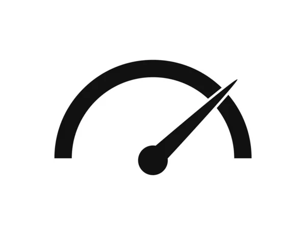 Snelheidsmeter pictogram vector geïsoleerd ontwerp element. Snelheidsaanwijzer. Internetsnelheid. Autosnelheidsmeter icoon. logo met snelheidstekens. — Stockvector