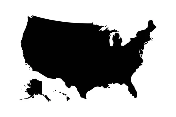 Usa map icon hoch detaillierte isolierte Vektorillustration. abstraktes Konzept grafisches Element. Vereinigte Staaten von Amerika isoliert. — Stockvektor