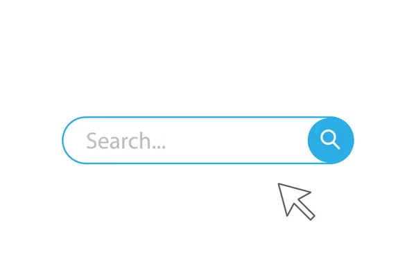 Internet search frame s ukazatelem izolovaný vektorový webový prvek. — Stockový vektor