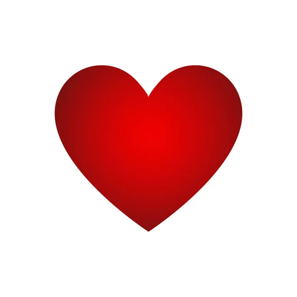 Gradiente corazón rojo elemento decorativo vector aislado en blanco b — Vector de stock