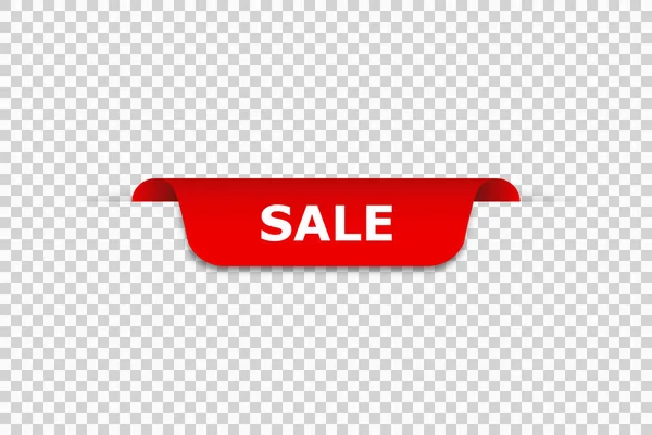 Sale banner. Isolated vector web banner on transparent backgroun — ストックベクタ