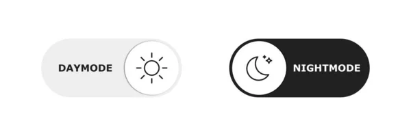 Vektorový noční spínač. Koncepce návrhu rozhraní pro mobilní aplikace. Da — Stockový vektor