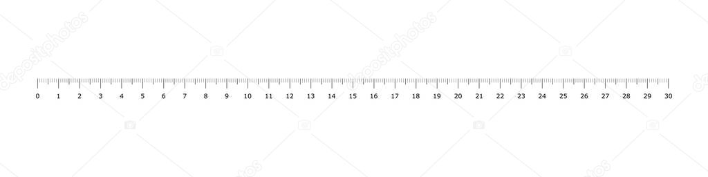 Black measuring scale on white background. Weight scale icon vec