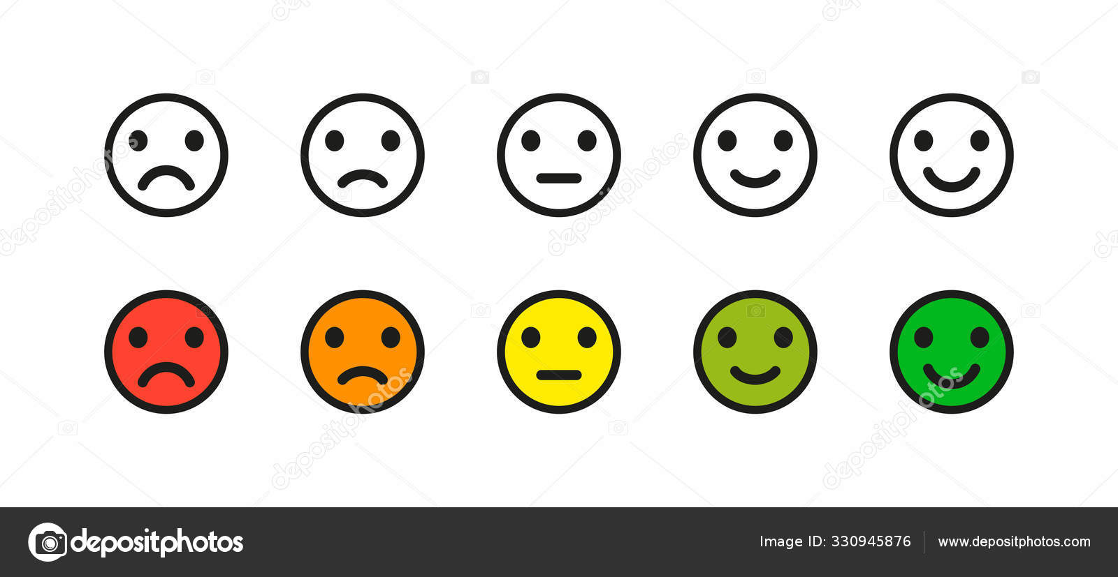 Emoji Faces Icons Vector Design Bad Stock Vector (Royalty Free