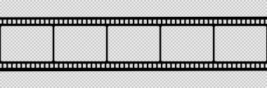 Film şeridi izole vektör simgesi. Film şeritli eski resim
