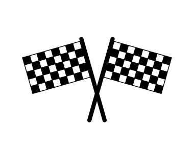 Beyaz arkaplandaki bayrak vektör izole simgesini bitirmeye başla. Suc