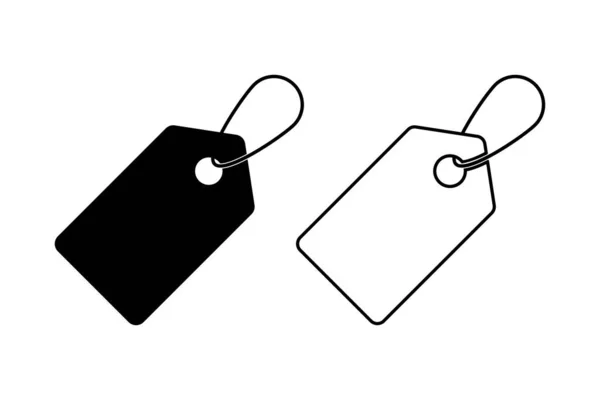 Ícones vetoriais de tag isolados no fundo branco. Preço rótulo vecto —  Vetores de Stock