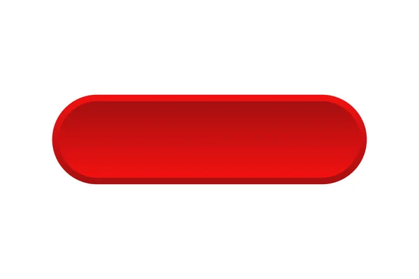 Botones rojos vectoriales aislados. Botón de menú rojo en blanco. Haga clic en icono v — Vector de stock