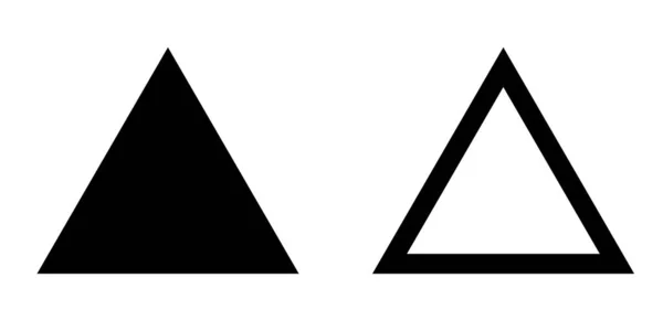 Trianglar vektor isolerade ikoner på vit bakgrund. Abstrakt sh — Stock vektor