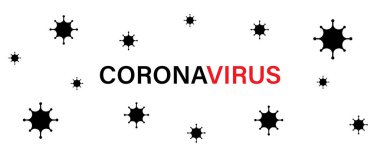 Biyolojik tehlikeli Coronavirus. Vektör çizimi. Coronavirüs salgını. Sağlık konsepti. Virüs simgesi. EPS 10