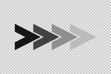 Şeffaf arkaplanda ok tuşu ya da simge vektör ögesi. İzole vektör çizimi. Vektör web ögesi. EPS 10