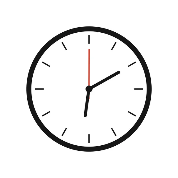 Klok Vector Illustratie Witte Achtergrond Kantoorklok Illustratie Aftelklok Teller Timer — Stockvector