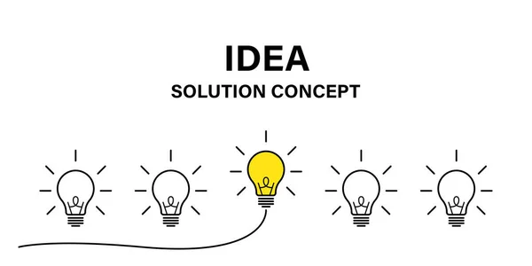 アイデアの創造的な概念 ベクトル分離成功図 ランプのアイデアビジネスコンセプト パワーエネルギーだ 脳電球アイコンベクトル Eps — ストックベクタ