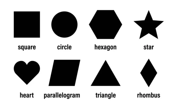 Geometrik temel şekiller vektör izole element tasarımı. Soyut geometrik çerçeve. Siyah simge, pankart ya da etiket. Vektör şekilleri ayarlandı. EPS 10
