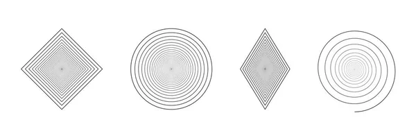 Forma Vetorial Linear Geométrica Isolada Sobre Fundo Branco Forma Geométrica —  Vetores de Stock