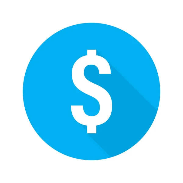 Dollar Zeichen Vektorisolierte Illustration Dollar Geld Cash Zeichen Auf Blauem — Stockvektor