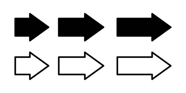 矢印ベクトルコレクションアイコン 黒い矢のセット アローのデザイン Eps — ストックベクタ