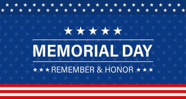 Anma Günü geçmişi. Vektör izole illüstrasyon. Tebrik kartı afişi ya da poster tasarımı. EPS 10