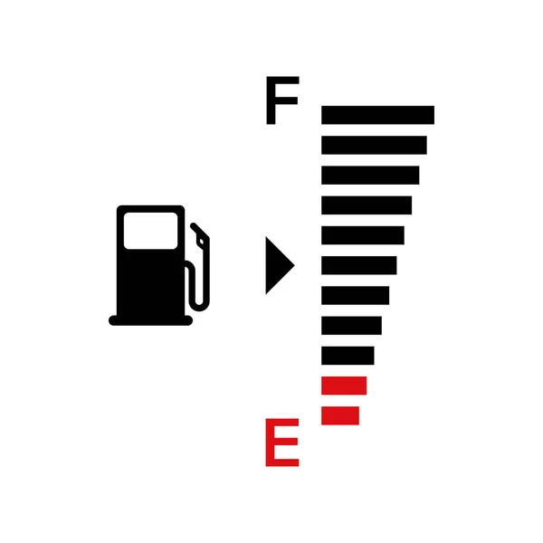 燃料仪表指示器矢量孤立的图例图标 汽油指示物矢量收集图标 煤气表设置元件 Eps — 图库矢量图片