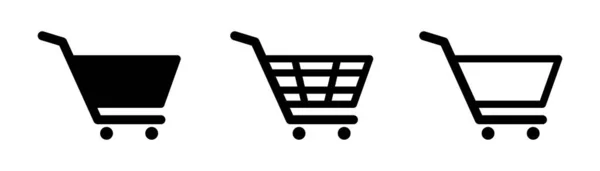 ショッピングアイコン ベクトル絶縁アイコン バスケットベクトルは隔離されたコレクションを示す インターネットショッピングのコンセプトデザイン オンラインショッピングアイコン — ストックベクタ