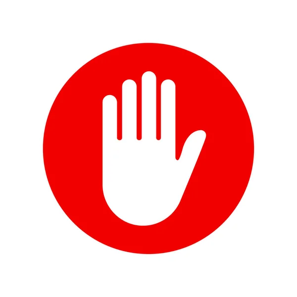 Arrêtez Panneau Rouge Illustration Vectorielle Isolée Signe Vectoriel Rouge Avec — Image vectorielle