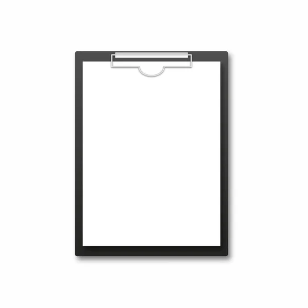 Clipboard Dans Design Réaliste Tendance Illustration Vectorielle Isolée Dossier Bureau — Image vectorielle