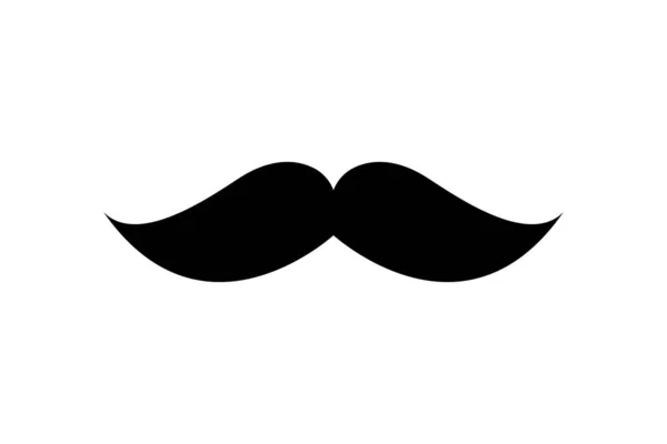 Icône Moustache Plaque Symbole Coiffeur Moustache Rétro Icône Moustache Noire — Image vectorielle
