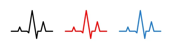 Szívverés Orvosi Pulzus Ikon Egészségügyi Koncepció Vektorizolált Illúzió Eps — Stock Vector