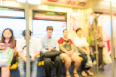 Metro faaliyete insanlar bulanık arka plan