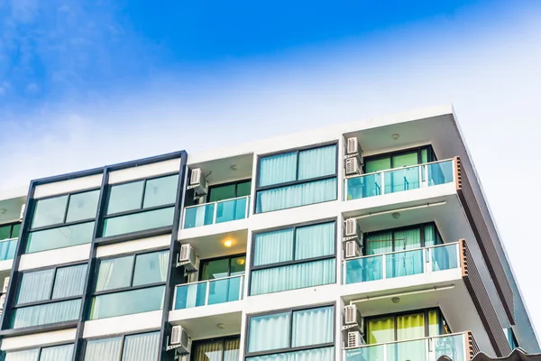 Apartamento Moderno Balcón Atardecer Edificio Alto — Foto de Stock