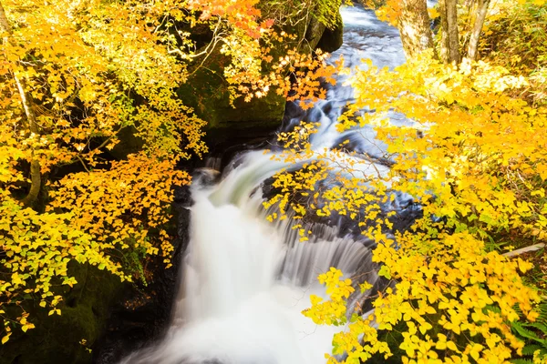 Herbstfarben und Ryuzu-Wasserfall — Stockfoto