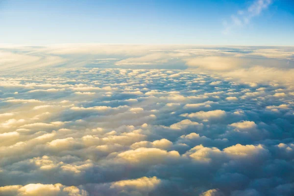 Céu Manhã Cedo Com Cores Laranja Tirar Avião — Fotografia de Stock