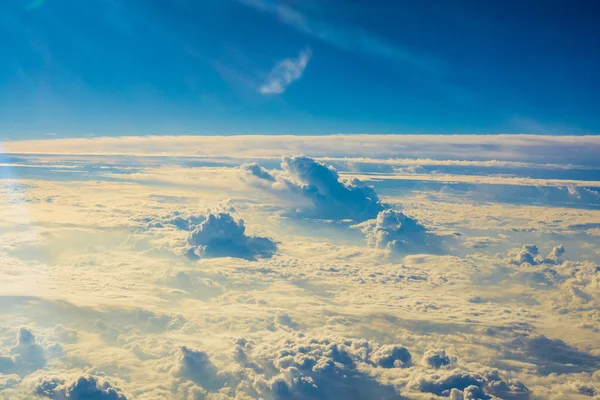 Vista Del Amanecer Por Encima Las Nubes Hermoso Paisaje Nublado —  Fotos de Stock