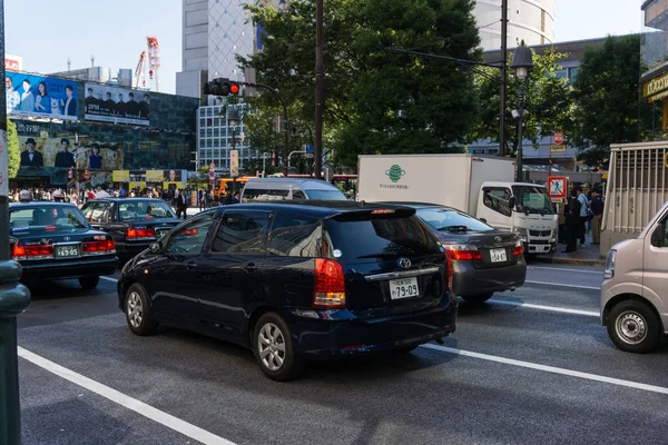 Tokyo Japan October Taxi Car Shibuya Crossing October Tokyo Japan — Stock Photo, Image