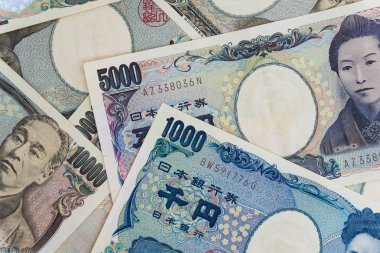 1000 ve 5000 Japon para birimi Not arka planı