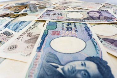 1000 ve 5000 Japon para birimi Not arka planı