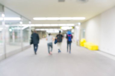 Tren yolcu bulanık görüntü hareket metro istasyonu, taşıma arka plan