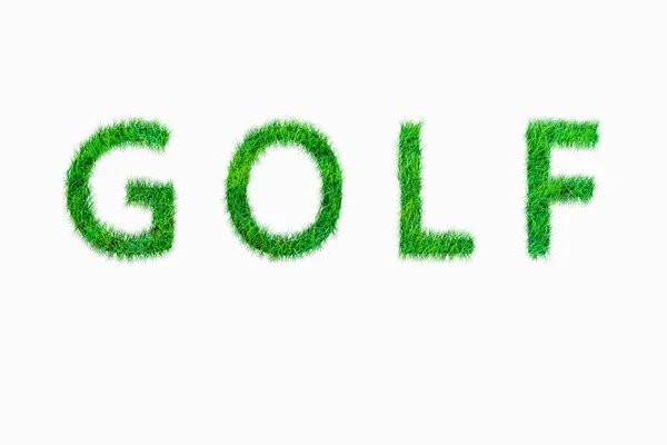 Golf alphabet from green nature grass — Stock Photo, Image