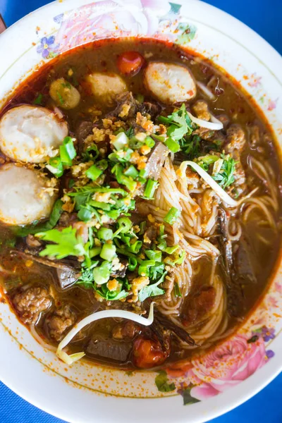 Thai rice vermicelli adalah sejenis mi kari pedas — Stok Foto