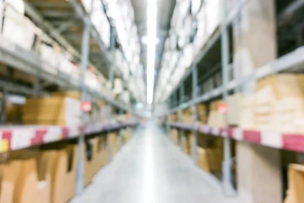 Blurred Distribution Factory Store Box Row Logistic Industry Concept — Stock Photo, Image