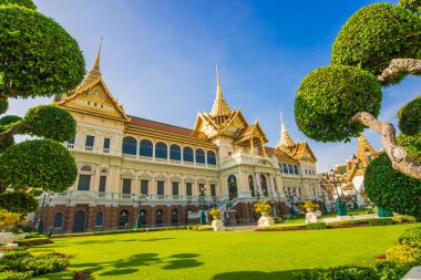 Bangkok yeşil çim ile Kraliyet grand palace