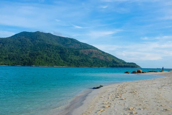 Playa Arena Blanca Paisaje Marino Azul Océano —  Fotos de Stock