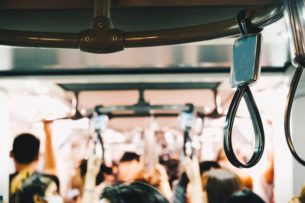 Handgreep Riem Binnen Sky Trein Mrt Vintage Kleur Bangkok Thailand — Stockfoto